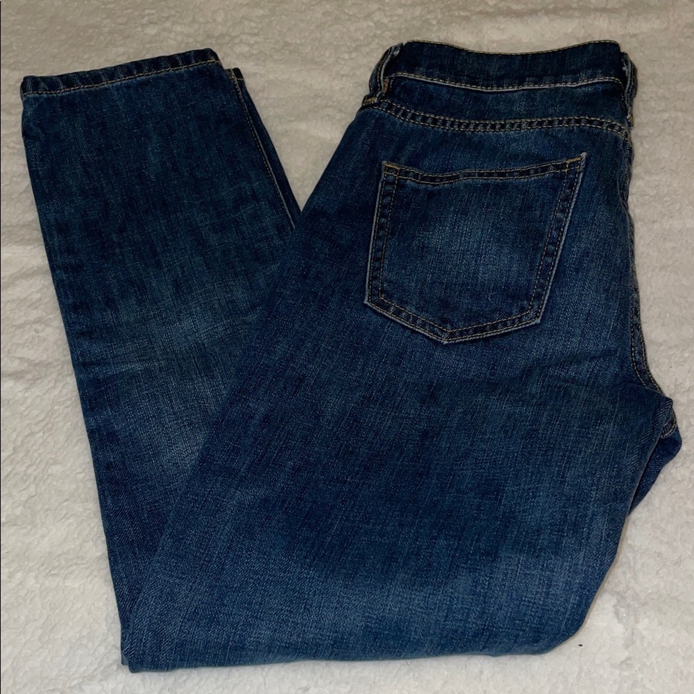 Joe Fresh Dark Blue Straight Jeans. Slouchy Boyfriend. Size 0/25.